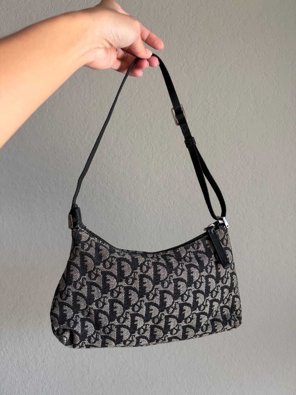 Vintage Christian Dior trotter pochette shoulder bag